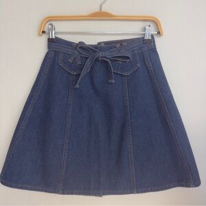 HILLBILLY Girls Classic Wrap Around Denim Skirt